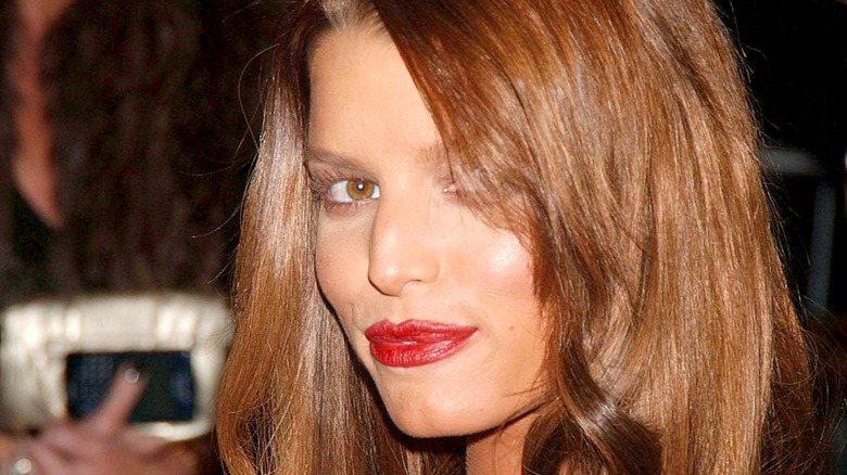 Jessica Simpson staring