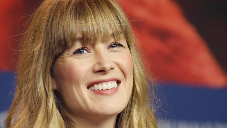 Rosamund Pike smiling