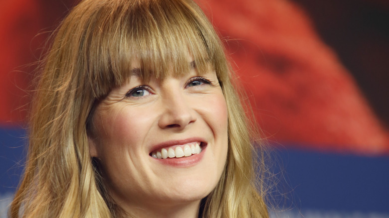 Rosamund Pike smiling