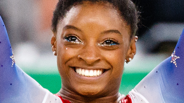 Simone Biles competing at the Olympics