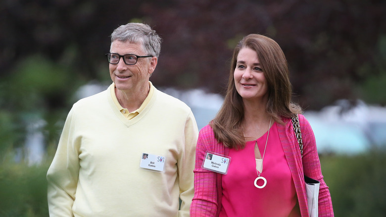 Bill and Melinda Gates take a walk