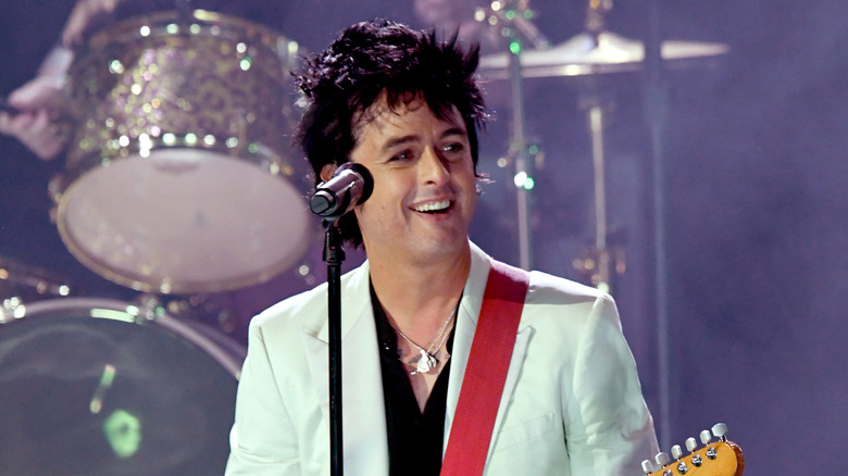 Billie Joe Armstrong performing on stage