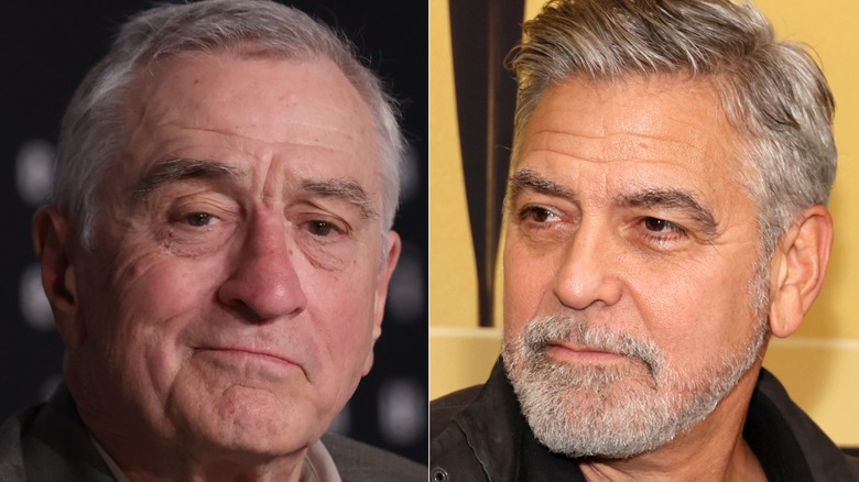 Side by side of Robert De Niro and George Clooney