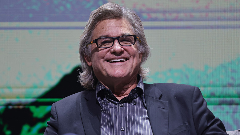 Kurt Russell laughs during 2023 event