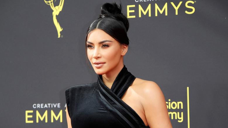 Kim Kardashian smirking 