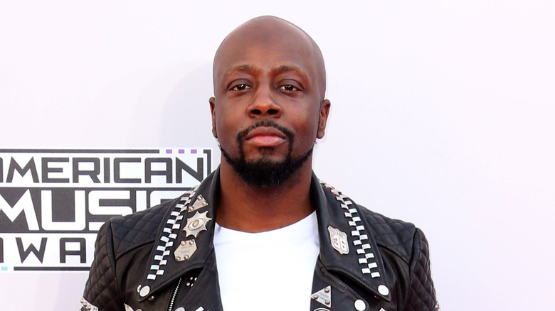 Wyclef Jean looking serious 