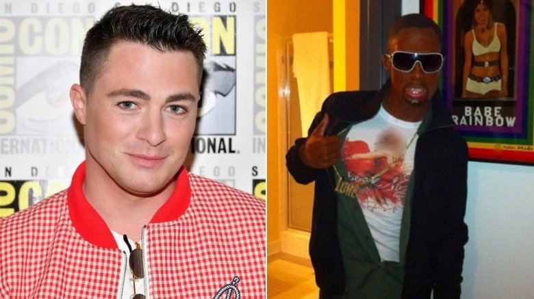Colton Haynes dressed up as Kanye West for Halloween