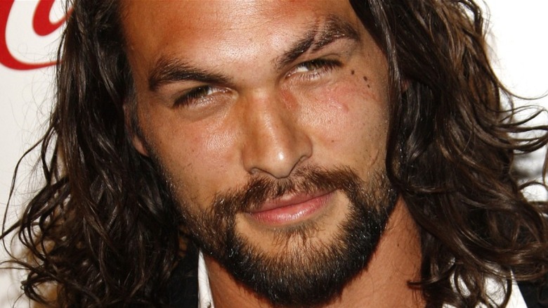 A close-up of Jason Momoa