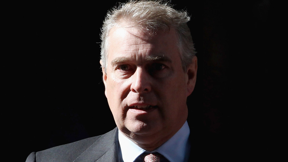 Prince Andrew looking surprised