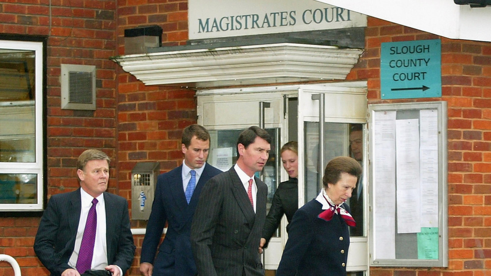 Princess Anne leaving court