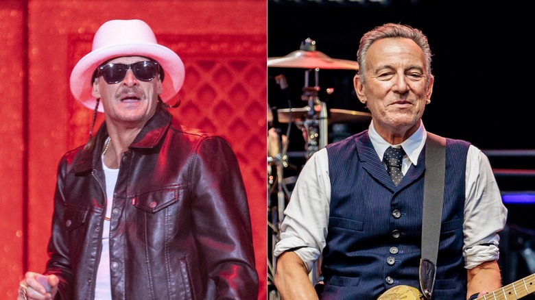 Split image of Kid Rock and Bruce Springsteen