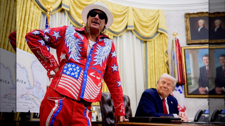 Kid Rock with President Donald Trump in the Oval Office
