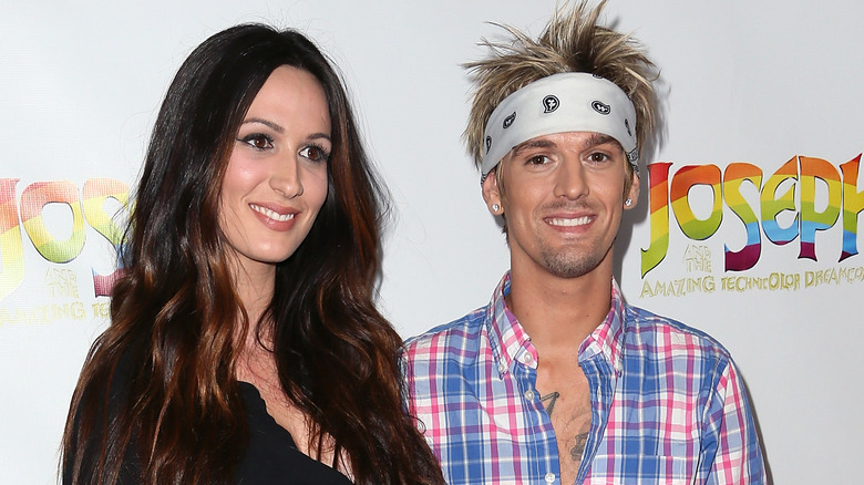 Angel Carter and Aaron Carter both smiling