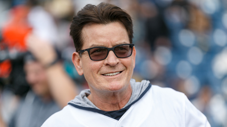 Charlie Sheen smiling