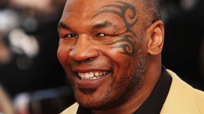 Mike Tyson with face tattoos