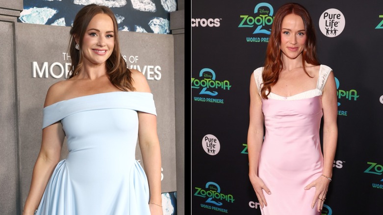 Whitney Leavitt on the red carpet before and after Dancing with the Stars