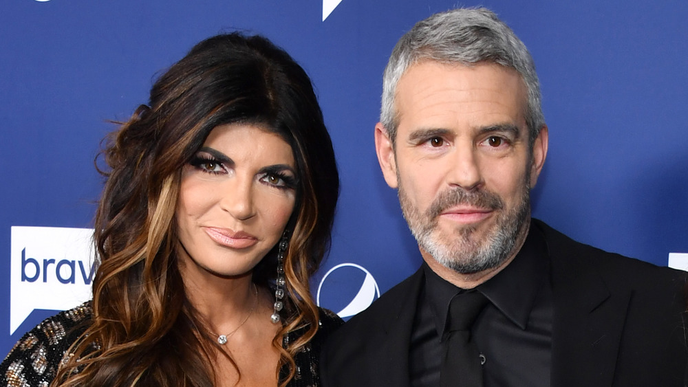 Teresa Giudice and Andy Cohen smiling 