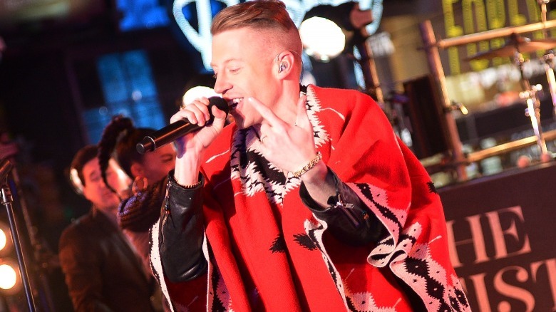 Macklemore in his poncho