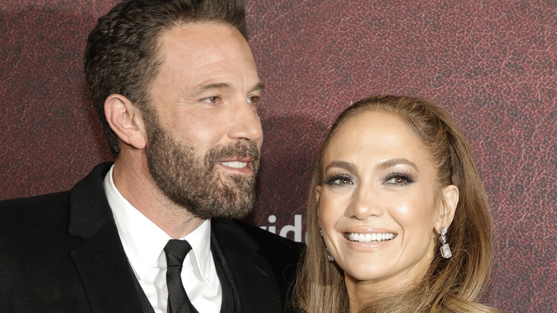 Ben Affleck and Jennifer Lopez smiling