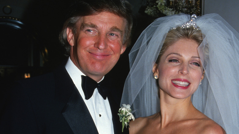 Donald Trump and Marla Maples at their wedding in 1993