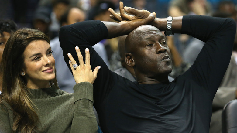Yvette Prieto and Michael Jordan at a game
