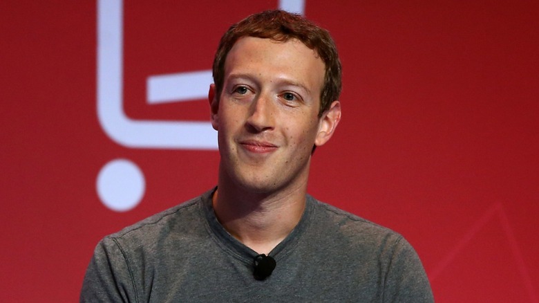 Mark Zuckerberg smiling at an event