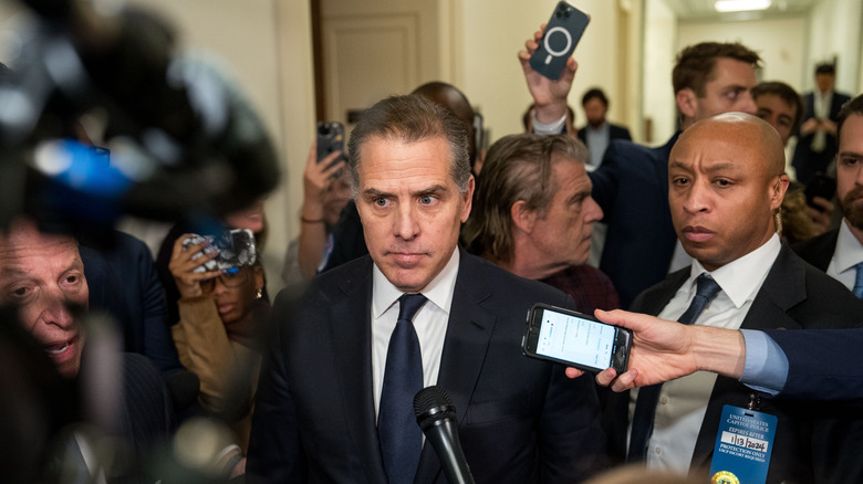 Hunter Biden with the media