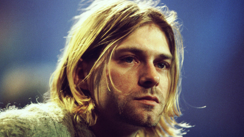 Kurt Cobain on stage