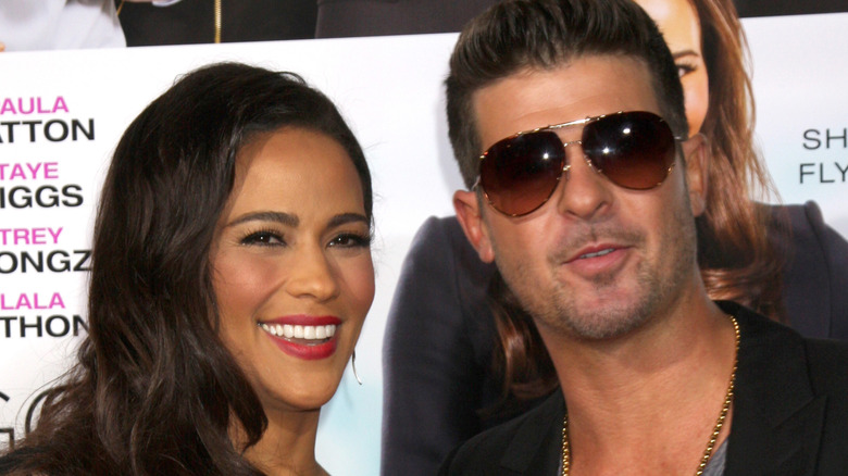 Robin Thicke and ex-wife Paula Patton at an event