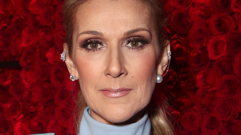 Celine Dion looking at camera