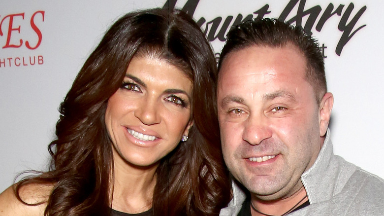 Teresa Giudice and Joe Giudice smile