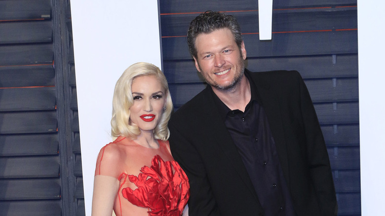 Blake Shelton and Gwen Stefani at an event