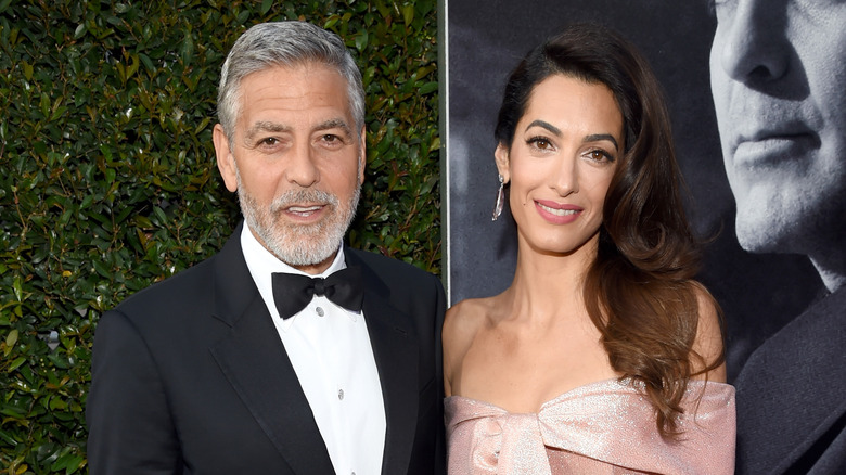 Amal and George Clooney smiling