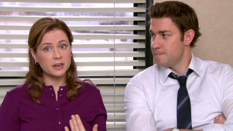 Jenna Fischer and John Krasinski in The Office