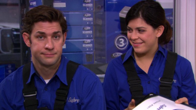 John Krasinski and Lindsey Broad in The Office
