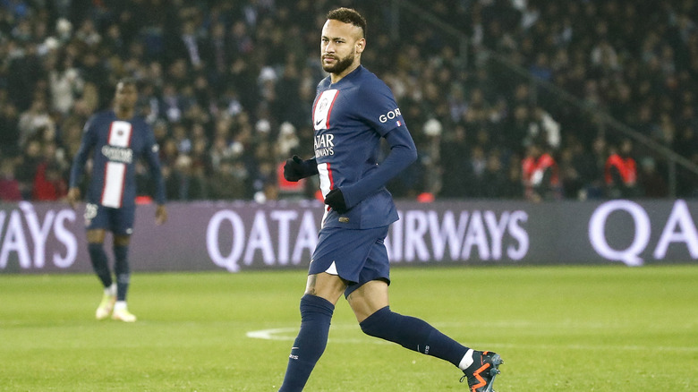Neymar playing for Paris Saint-Germain