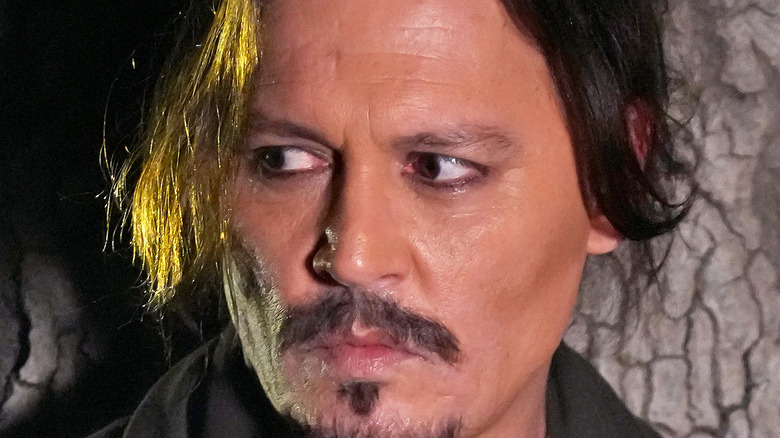Johnny Depp scowling