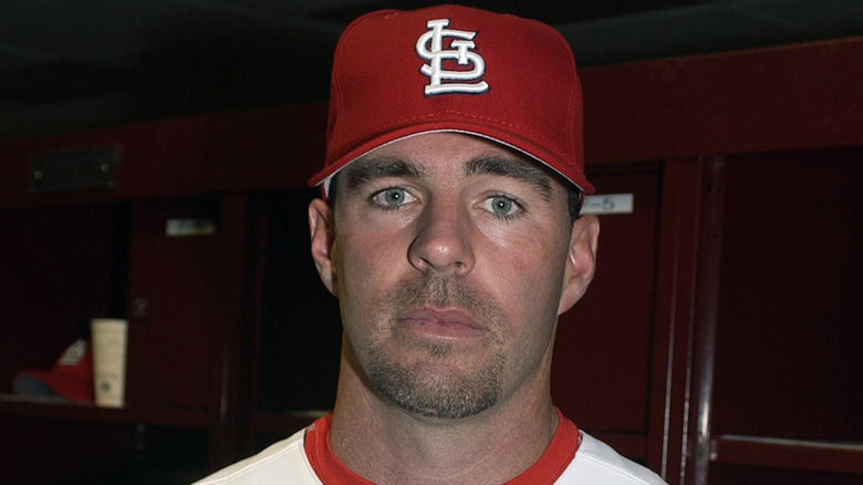Jim Edmonds red baseball cap