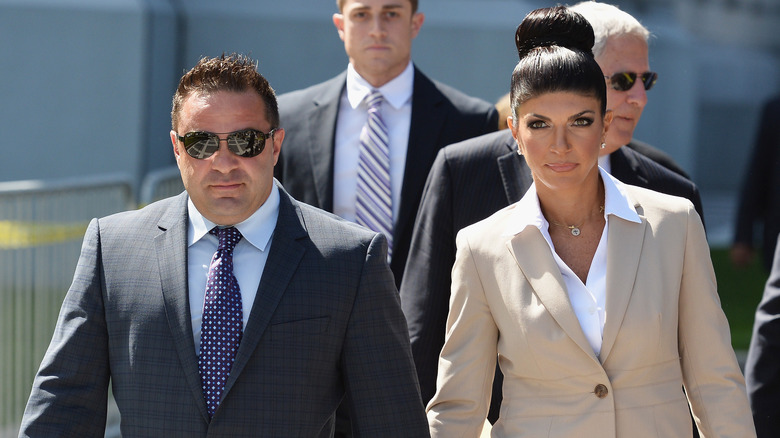 Joe and Teresa Giudice walking together