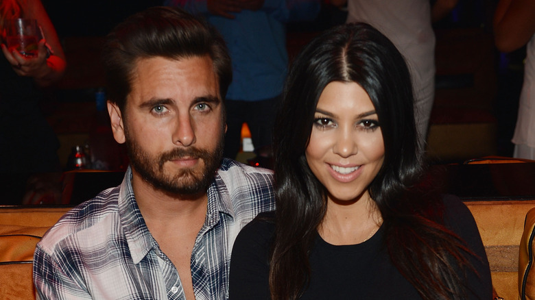 Scott Disick and Kourtney Kardashian posing together