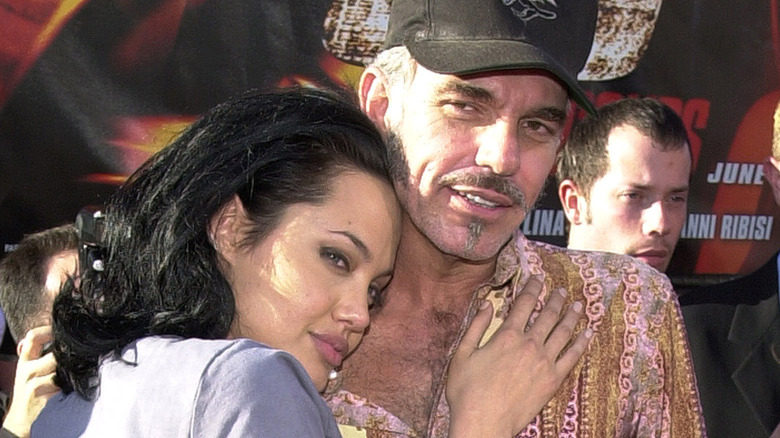 Angelina Jolie hugging Billy Bob Thornton