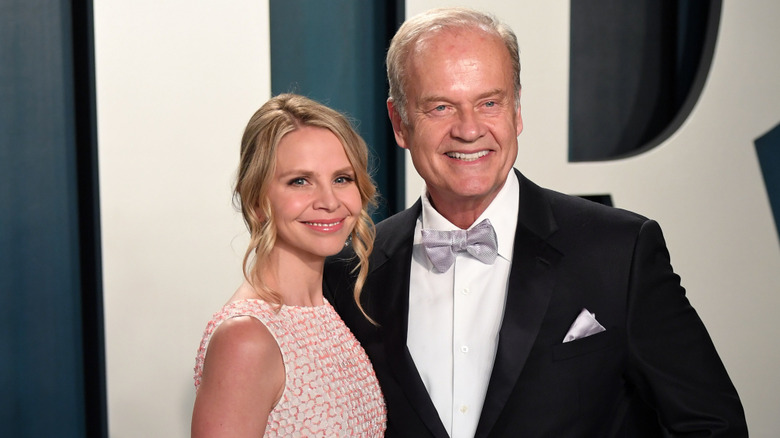 Kelsey Grammer smiling with Kayte Walsh