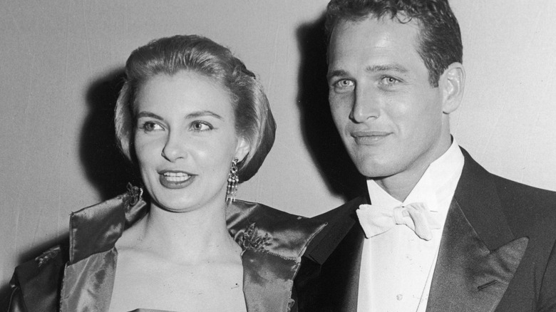Paul Newman with Joanne Woodward, smiling
