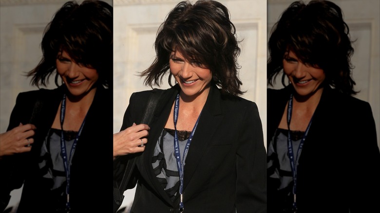 Kristi Noem arriving on Capitol Hill