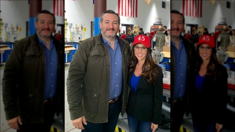 Lauren Boebert poses with Ted Cruz