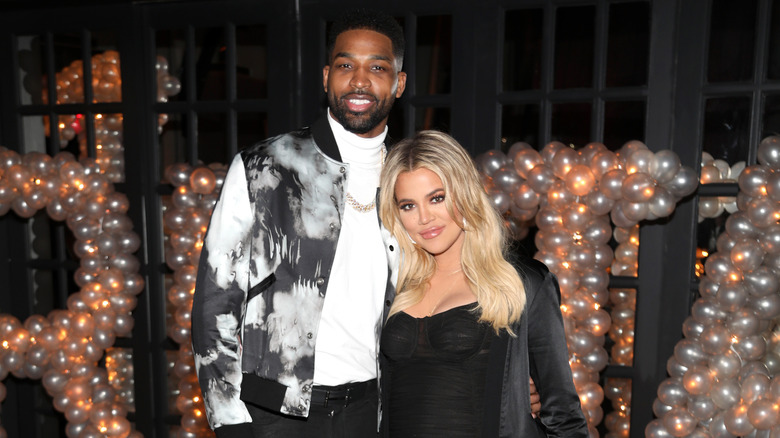 Tristan Thompson with girlfriend Khloé Kardashian
