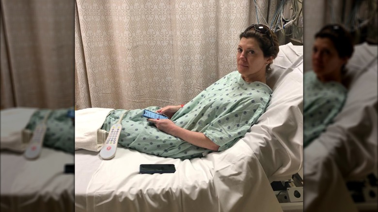 Norah O'Donnell pictured in hospital.