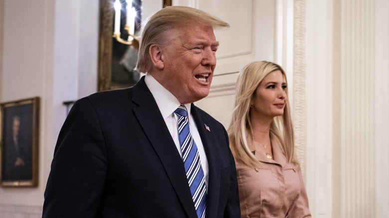 Donald Trump walking with Ivanka