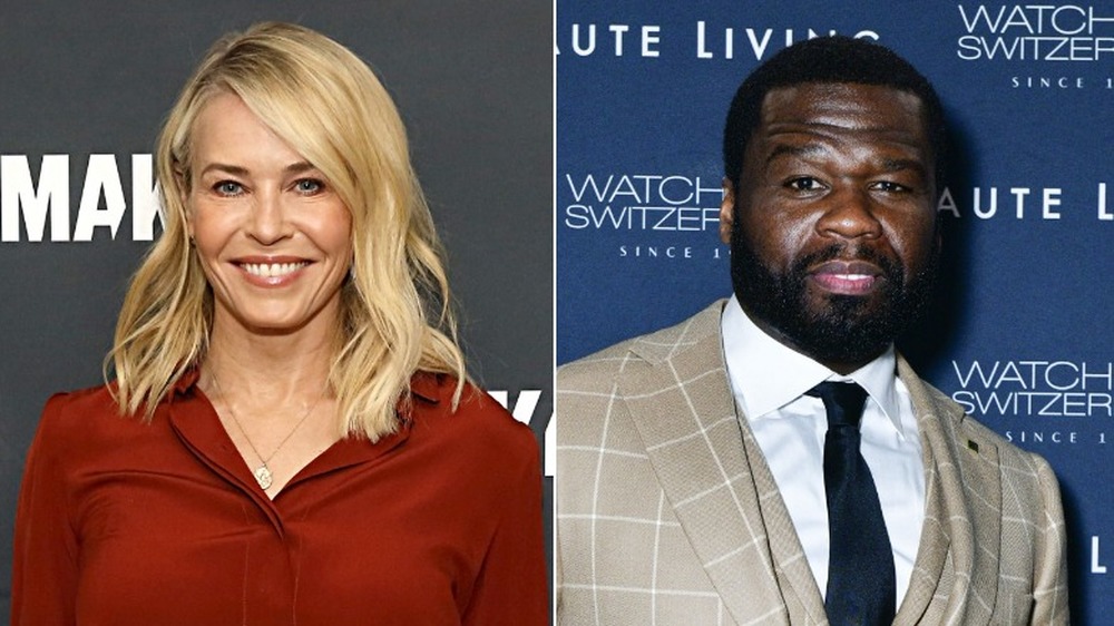 Chelsea Handler and 50 Cent; split