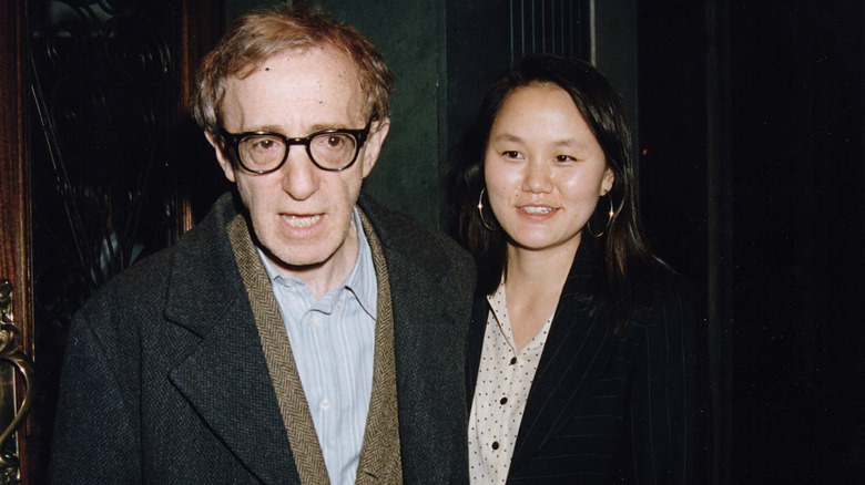 Woody Allen and Soon-Yi Previn walking and talking